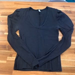 Black free people long sleeved shirt